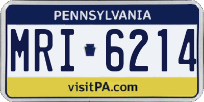 PA license plate MRI6214