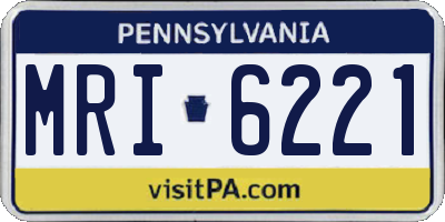 PA license plate MRI6221