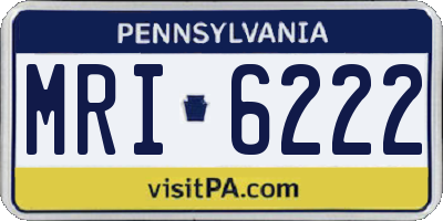PA license plate MRI6222