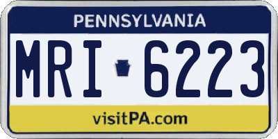 PA license plate MRI6223