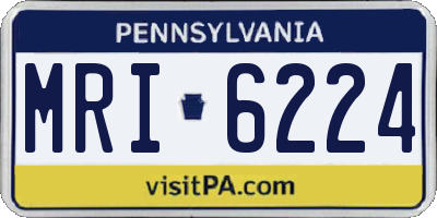 PA license plate MRI6224