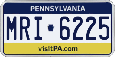 PA license plate MRI6225