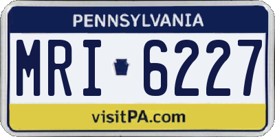 PA license plate MRI6227
