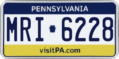 PA license plate MRI6228