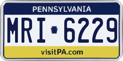 PA license plate MRI6229