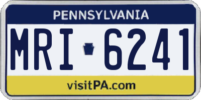 PA license plate MRI6241