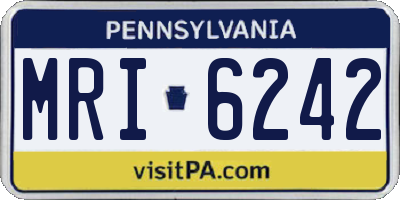 PA license plate MRI6242