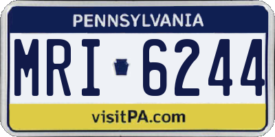 PA license plate MRI6244