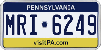 PA license plate MRI6249