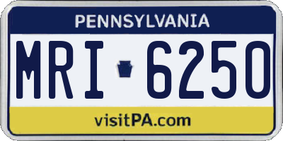 PA license plate MRI6250
