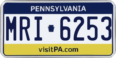 PA license plate MRI6253