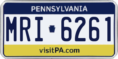 PA license plate MRI6261