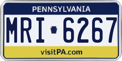 PA license plate MRI6267