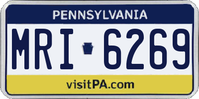 PA license plate MRI6269