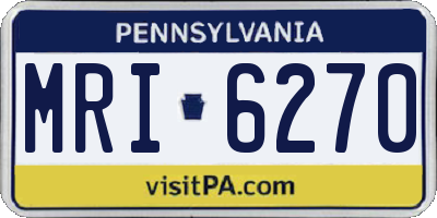 PA license plate MRI6270