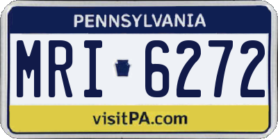 PA license plate MRI6272