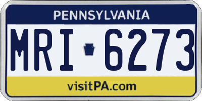 PA license plate MRI6273