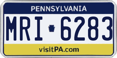 PA license plate MRI6283