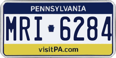PA license plate MRI6284