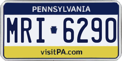 PA license plate MRI6290