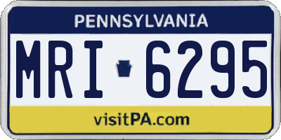 PA license plate MRI6295