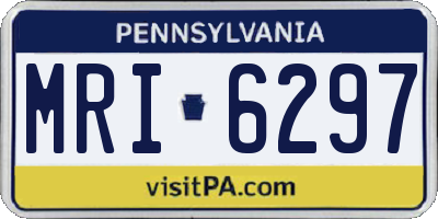 PA license plate MRI6297