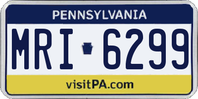 PA license plate MRI6299