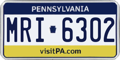 PA license plate MRI6302