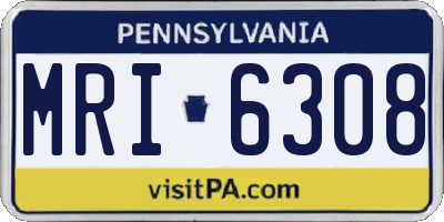 PA license plate MRI6308