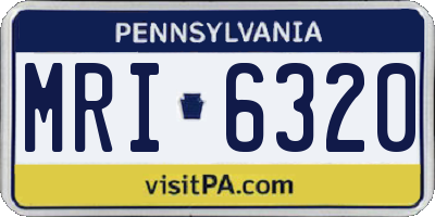 PA license plate MRI6320