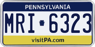 PA license plate MRI6323