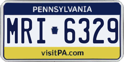 PA license plate MRI6329
