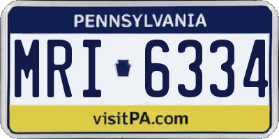 PA license plate MRI6334