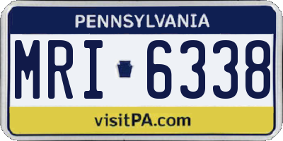 PA license plate MRI6338
