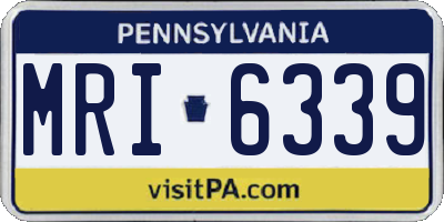PA license plate MRI6339