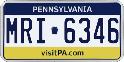 PA license plate MRI6346