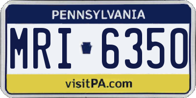 PA license plate MRI6350