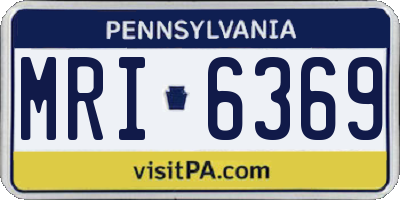 PA license plate MRI6369