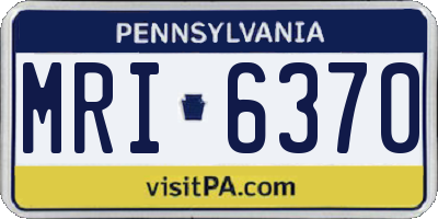PA license plate MRI6370