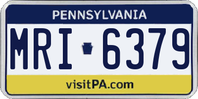 PA license plate MRI6379