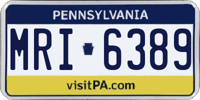 PA license plate MRI6389