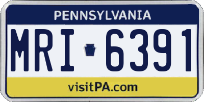 PA license plate MRI6391