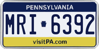 PA license plate MRI6392