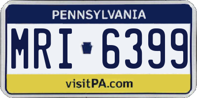 PA license plate MRI6399