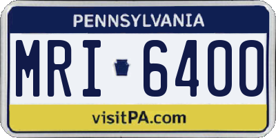 PA license plate MRI6400