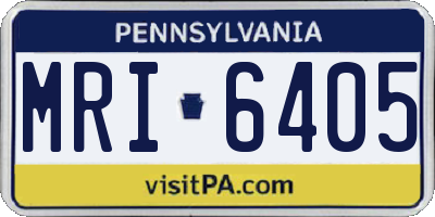 PA license plate MRI6405