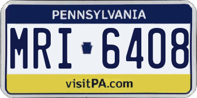 PA license plate MRI6408