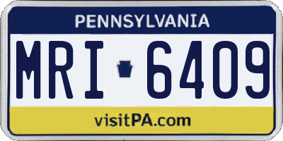 PA license plate MRI6409