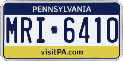 PA license plate MRI6410