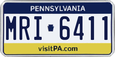 PA license plate MRI6411